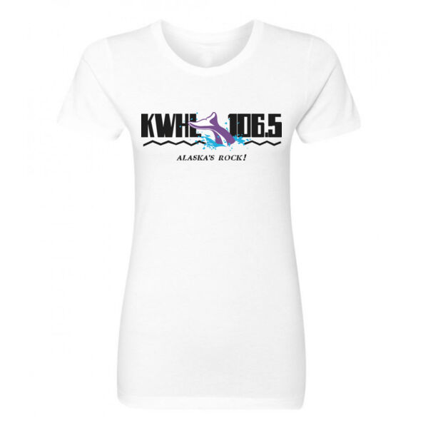 KWHL LOGO - LADIES S/S TEE - WHITE Thumbnail