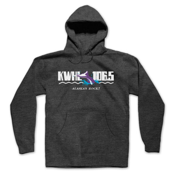 KWHL LOGO - HOODED PULLOVER SWEATSHIRT - CHARCOAL HEATHER GRAY Thumbnail